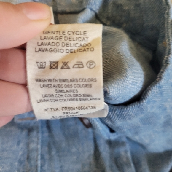 New Frnch Paris size s cotton Bermuda raw hem shorts - Picture 4 of 6